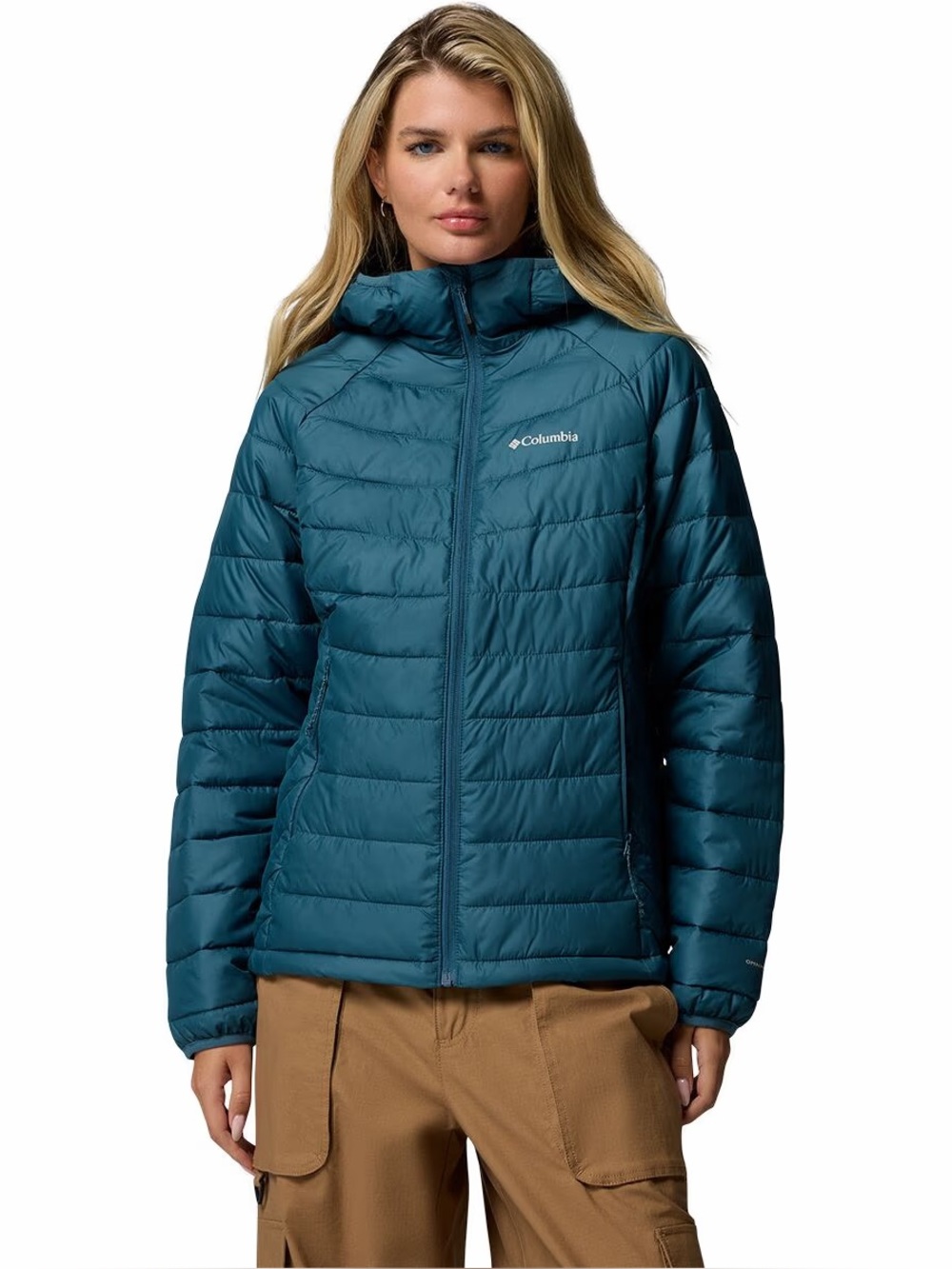 Columbia Women's Teal Puffer Insulated Jacket with Hood